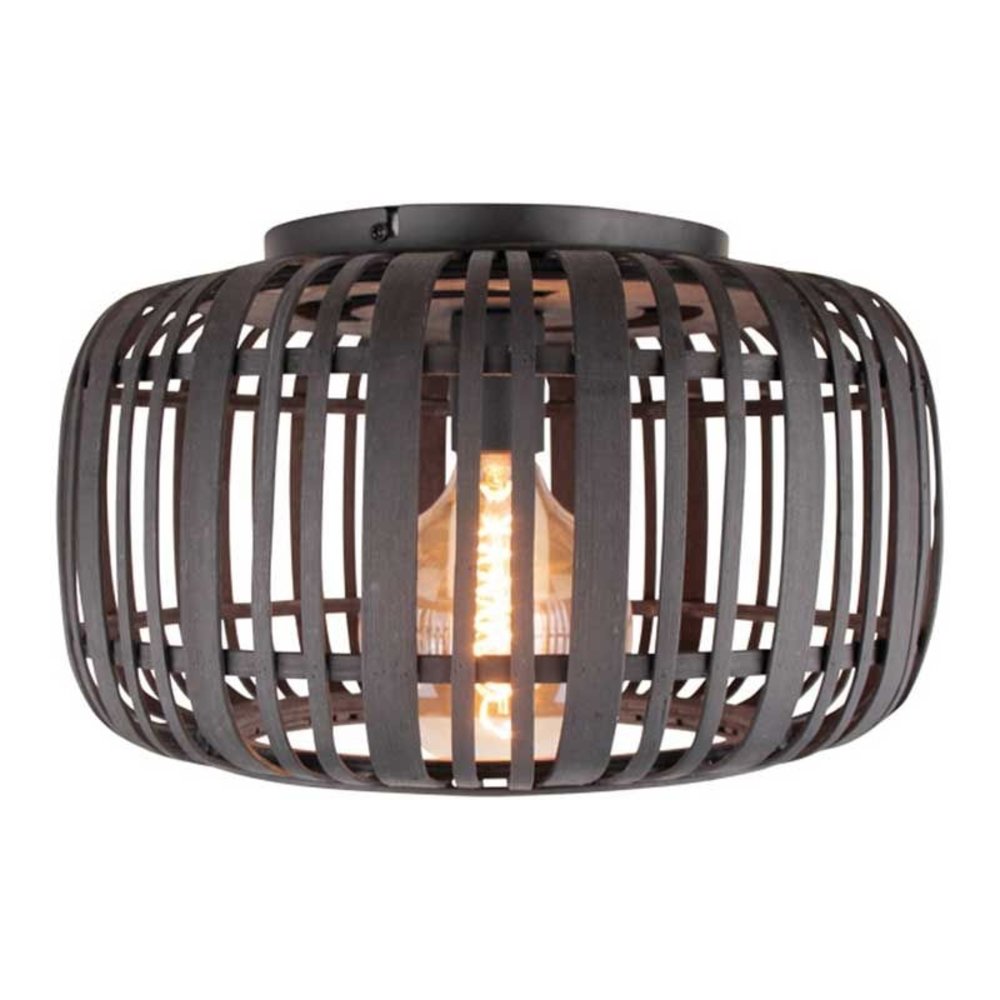 Freelight Plafondlamp Treccia Rotan Ø 40 cm beige zwart