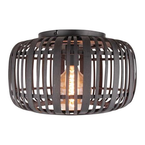 Freelight Plafondlamp Treccia Rotan Ø 40 cm beige zwart