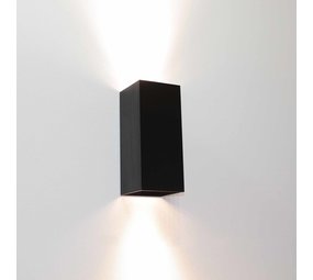 Artdelight Wandlamp Dante 2 lichts 15,5 x 6,5 cm zwart