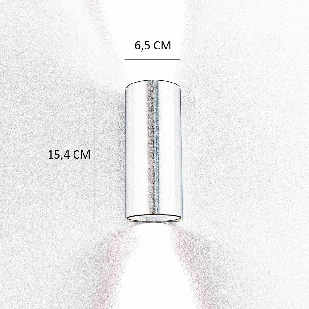 Artdelight Wandlamp Roulo 2 lichts H 15,4 Ø 6,5 cm aluminium Artdelight Wandlamp Roulo 2 lichts H 15,4 Ø 6,5 cm aluminium