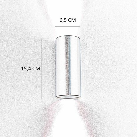 Artdelight Wandlamp Roulo 2 lichts H 15,4 Ø 6,5 cm aluminium Artdelight Wandlamp Roulo 2 lichts H 15,4 Ø 6,5 cm aluminium