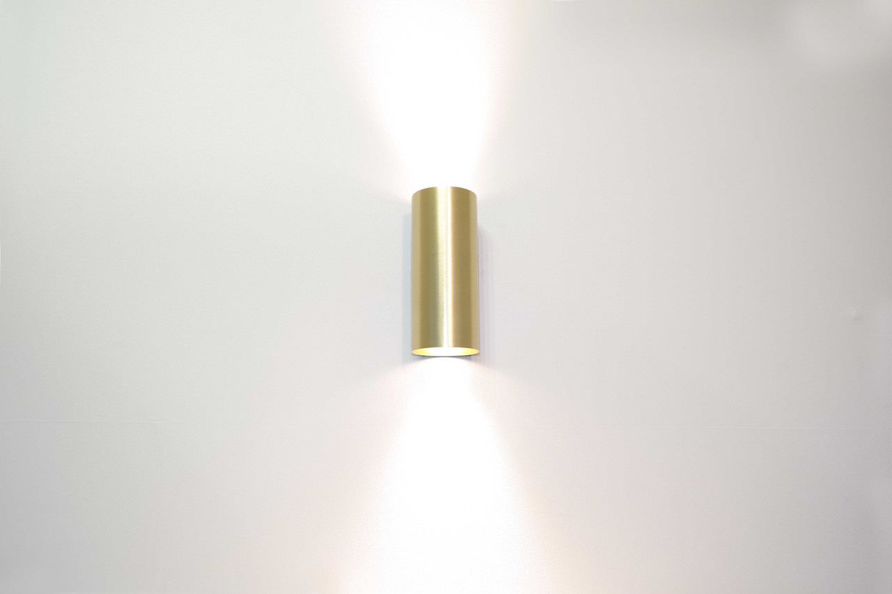 Artdelight Wandlamp Roulo 2 lichts H 15,4 Ø 6,5 cm mat goud Artdelight Wandlamp Roulo 2 lichts H 15,4 Ø 6,5 cm mat goud