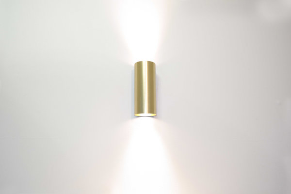 Artdelight Wandlamp Roulo 2 lichts H 15,4 Ø 6,5 cm mat goud Artdelight Wandlamp Roulo 2 lichts H 15,4 Ø 6,5 cm mat goud