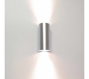 Artdelight Wandlamp Roulo 2 lichts H 15,4 Ø 6,5 cm aluminium
