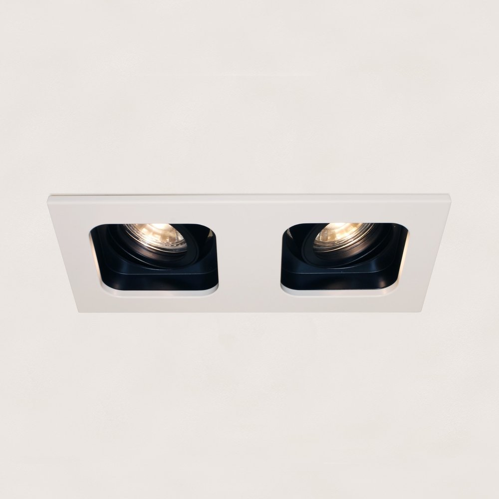 Artdelight Inbouwspot Moggio 2 lichts GU10 wit zwart Artdelight Inbouwspot Moggio 2 lichts GU10 wit zwart