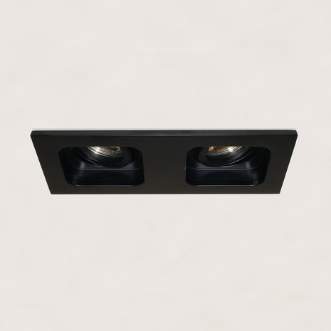 Artdelight Inbouwspot Moggio 2 lichts GU10 zwart Artdelight Inbouwspot Moggio 2 lichts GU10 zwart