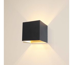 Artdelight Wandlamp Gymm 10x10 cm excl. G9 zwart goud