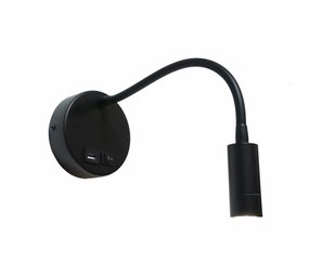 Artdelight Wandlamp Flex USB zwart Artdelight Wandlamp Flex USB zwart