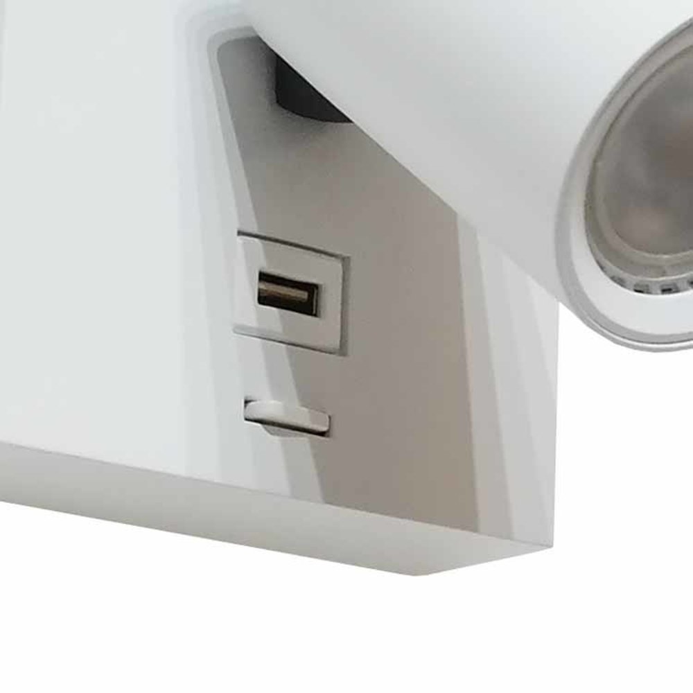 Artdelight Wandlamp Master USB wit Artdelight Wandlamp Master USB wit