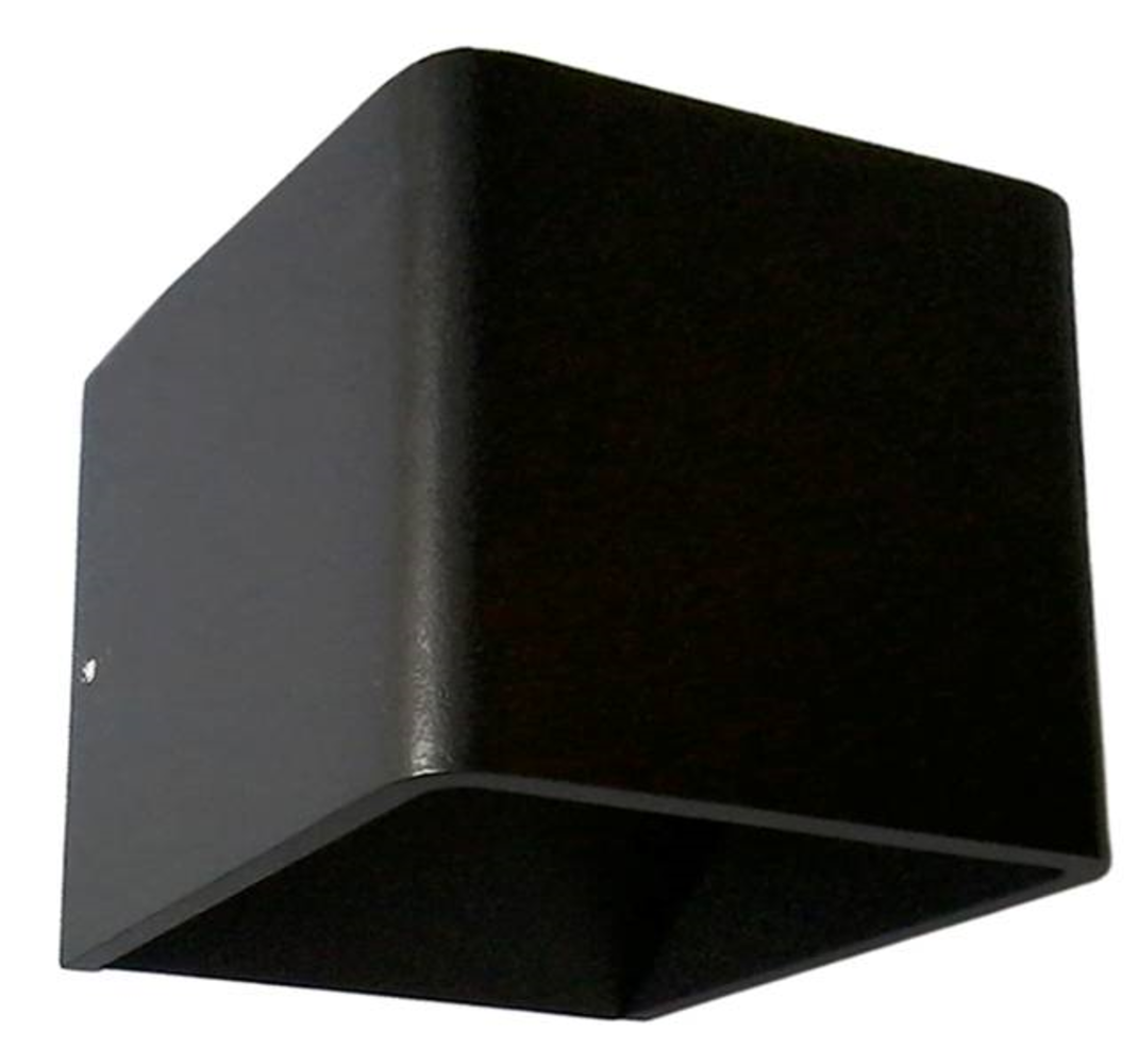 Artdelight Wandlamp Fulda 10x10 cm zwart