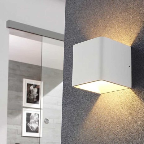 Artdelight Wandlamp Fulda 10x10 cm wit Artdelight Wandlamp Fulda 10x10 cm wit