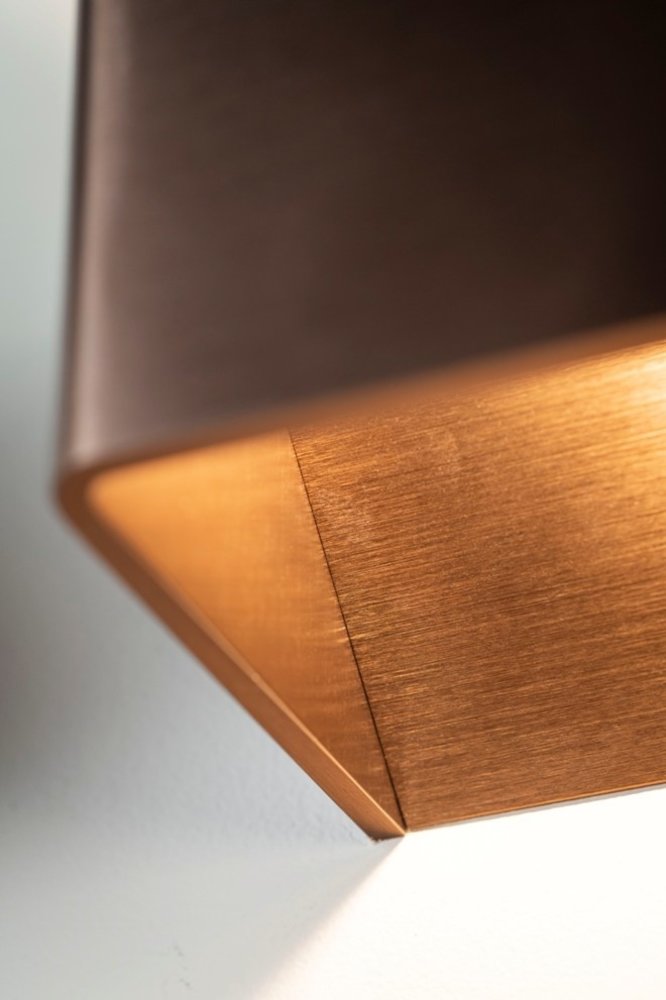 Artdelight Wandlamp Fulda 10x10 cm koper brons Artdelight Wandlamp Fulda 10x10 cm koper brons