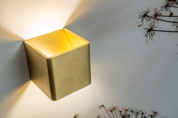 Artdelight Wandlamp Fulda 10x10 cm mat goud Artdelight Wandlamp Fulda 10x10 cm mat goud