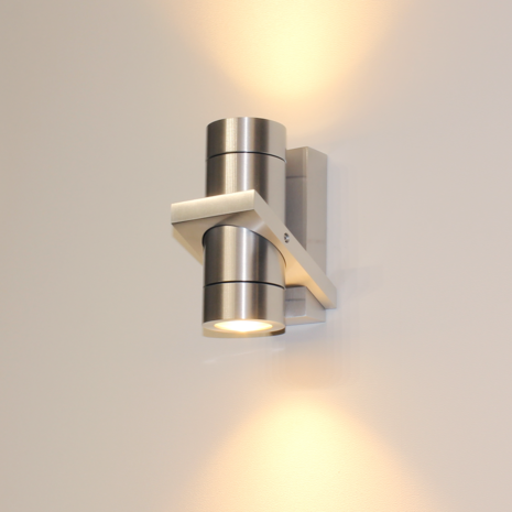 Artdelight Wandlamp Double 16 x 8,5 cm aluminium Artdelight Wandlamp Double 16 x 8,5 cm aluminium
