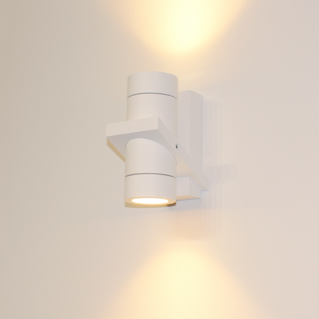 Artdelight Wandlamp Double 16 x 8,5 cm wit