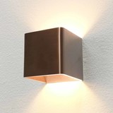 Artdelight Wandlamp Fulda 10x10 cm koper brons