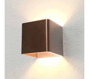 Artdelight Wandlamp Fulda 10x10 cm koper brons