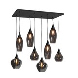 Highlight Hanglamp Cambio 8 lichts L 95 x  B 40 cm zwart Highlight Hanglamp Cambio 8 lichts L 95 x  B 40 cm zwart