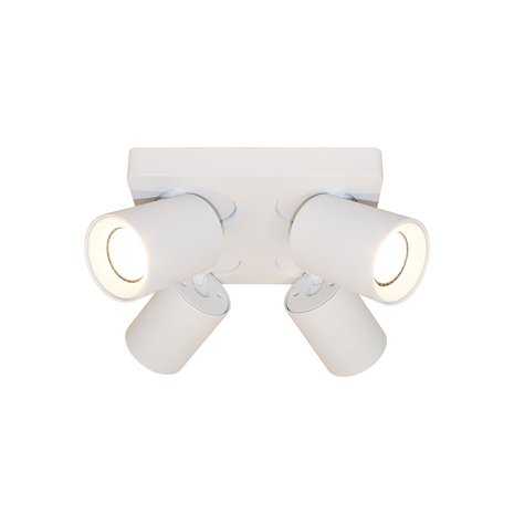 Artdelight Spot Megano 4 lichts vierkant wit Artdelight Spot Megano 4 lichts vierkant wit