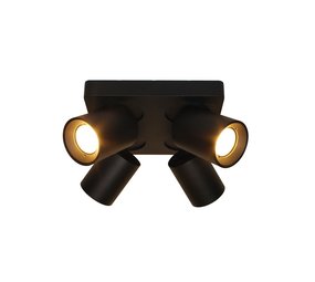 Artdelight Spot Megano 4 lichts vierkant zwart Artdelight Spot Megano 4 lichts vierkant zwart