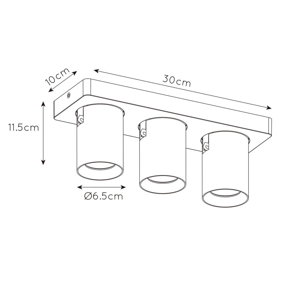 Artdelight Spot Megano 3 lichts balk wit Artdelight Spot Megano 3 lichts balk wit