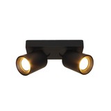 Artdelight Spot Megano 2 lichts balk zwart Artdelight Spot Megano 2 lichts balk zwart