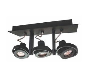 Artdelight Spot Meist 3 lichts zwart Artdelight Spot Meist 3 lichts zwart