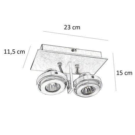Artdelight Spot Meist 2 lichts zwart Artdelight Spot Meist 2 lichts zwart