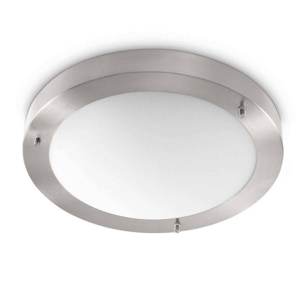 Artdelight Plafondlamp Yuca Ø 30 cm 12 Watt mat chroom Artdelight Plafondlamp Yuca Ø 30 cm 12 Watt mat chroom