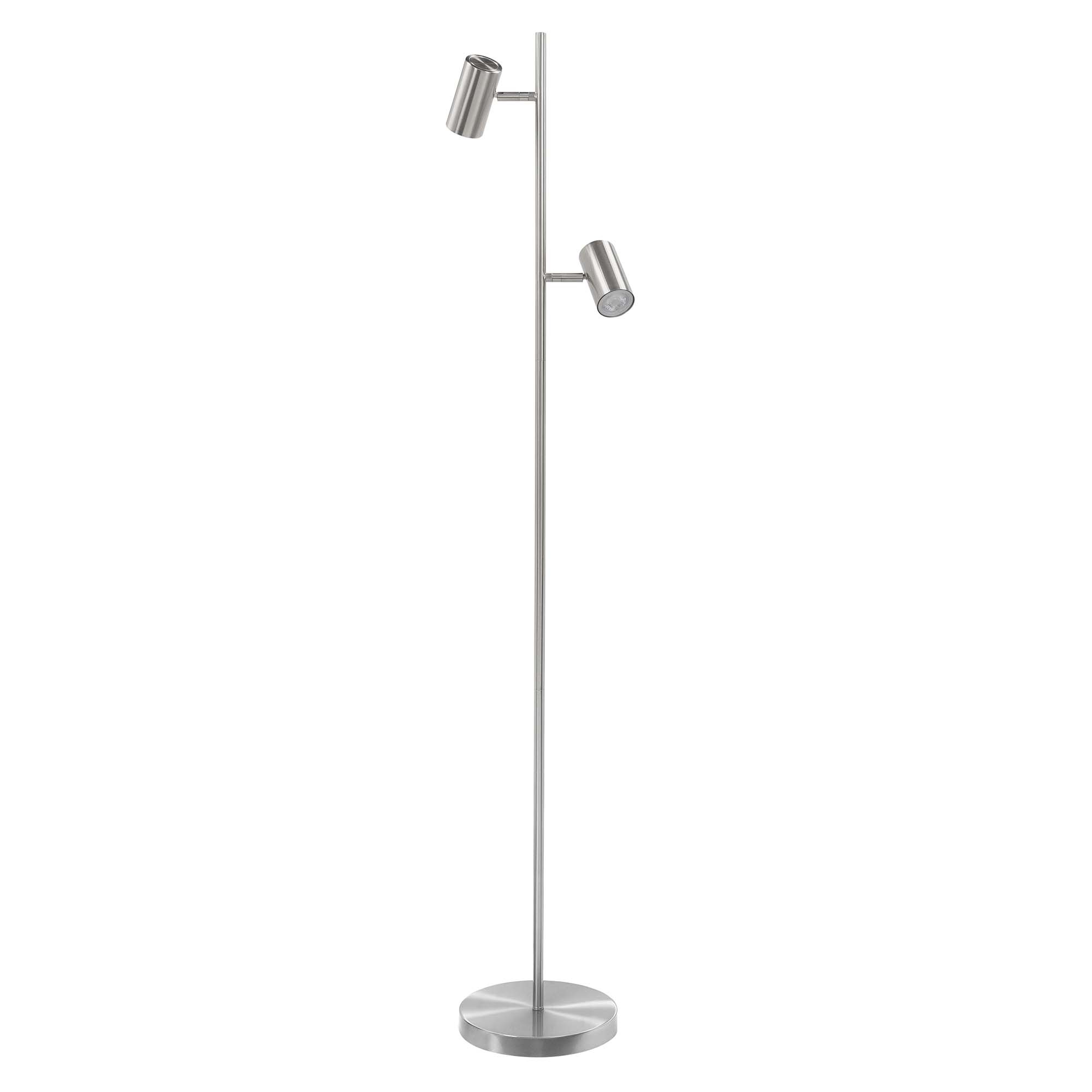 Ylumen Vloerlamp Burgos 2 lichts H 142 cm mat chroom