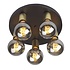 Plafondlamp Basiq  5 lichts Ø 30 cm excl. E27 zwart goud Plafondlamp Basiq  5 lichts Ø 30 cm excl. E27 zwart goud