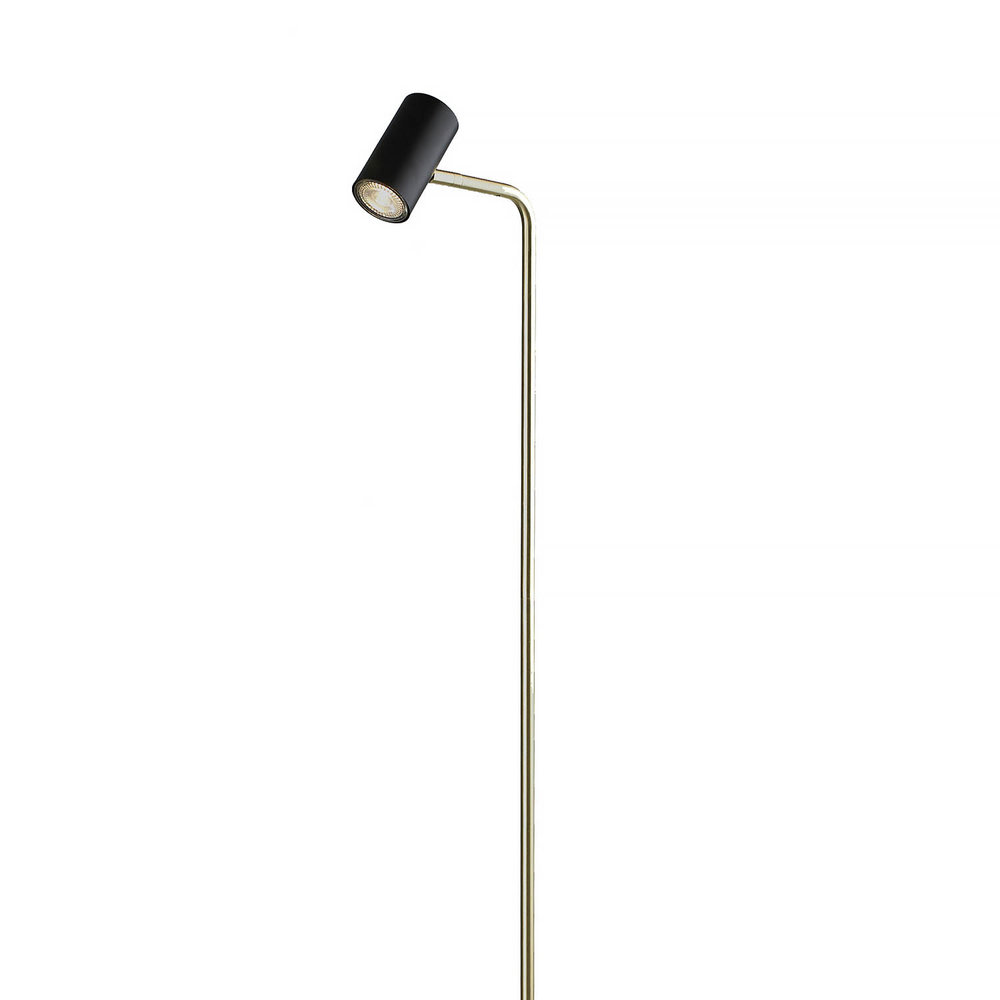 Highlight Vloerlamp Burgos 1 lichts H 134 cm zwart goud Highlight Vloerlamp Burgos 1 lichts H 134 cm zwart goud