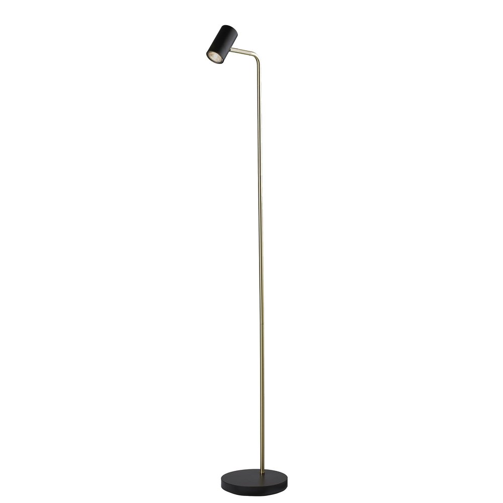 Highlight Vloerlamp Burgos 1 lichts H 134 cm zwart goud Highlight Vloerlamp Burgos 1 lichts H 134 cm zwart goud