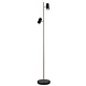 Highlight Vloerlamp Burgos 2 lichts H 142 cm zwart goud Highlight Vloerlamp Burgos 2 lichts H 142 cm zwart goud
