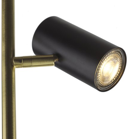 Highlight Vloerlamp Burgos 2 lichts H 142 cm zwart goud Highlight Vloerlamp Burgos 2 lichts H 142 cm zwart goud