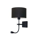 Artdelight Wandlamp Quad incl. kap Ø  20 cm zwart Artdelight Wandlamp Quad incl. kap Ø  20 cm zwart