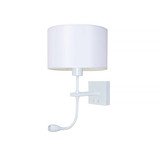 Artdelight Wandlamp Quad incl. kap Ø  20 cm wit Artdelight Wandlamp Quad incl. kap Ø  20 cm wit