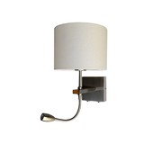 Artdelight Wandlamp Quad incl. kap Ø  20 cm mat chroom Artdelight Wandlamp Quad incl. kap Ø  20 cm mat chroom