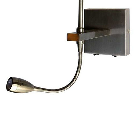 Artdelight Wandlamp Quad incl. kap Ø  20 cm mat chroom