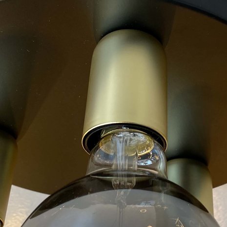 Ylumen Plafondlamp Basiq  5 lichts Ø 30 cm excl. E27 zwart goud