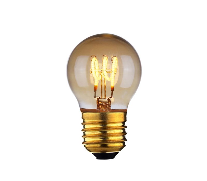 Lamp LED E27 kogel 4W 60 LM 2200K Dimbaar amber