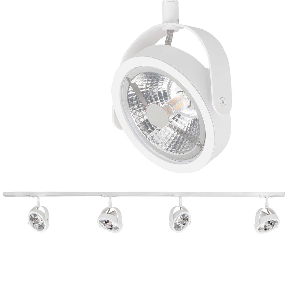 Highlight Railsysteem Trackline 150 cm + 4 Malta spots wit Highlight Railsysteem Trackline 150 cm + 4 Malta spots wit