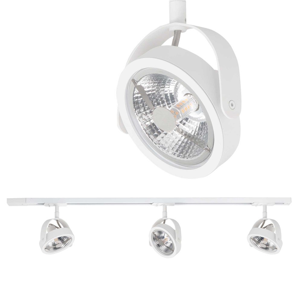 Highlight Railsysteem Trackline 100 cm + 3 Malta spots wit Highlight Railsysteem Trackline 100 cm + 3 Malta spots wit