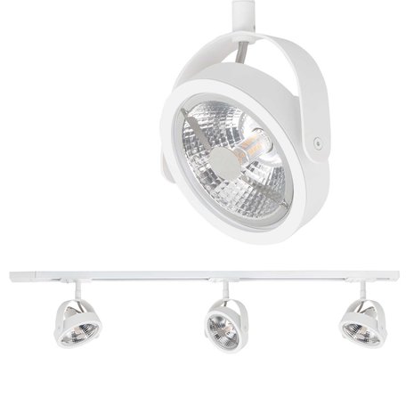 Highlight Railsysteem Trackline 100 cm + 3 Malta spots wit Highlight Railsysteem Trackline 100 cm + 3 Malta spots wit