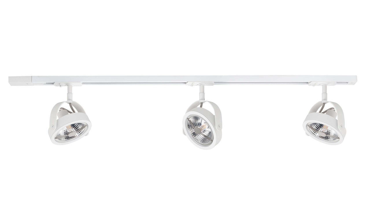 Highlight Railsysteem Trackline 100 cm + 3 Malta spots wit Highlight Railsysteem Trackline 100 cm + 3 Malta spots wit