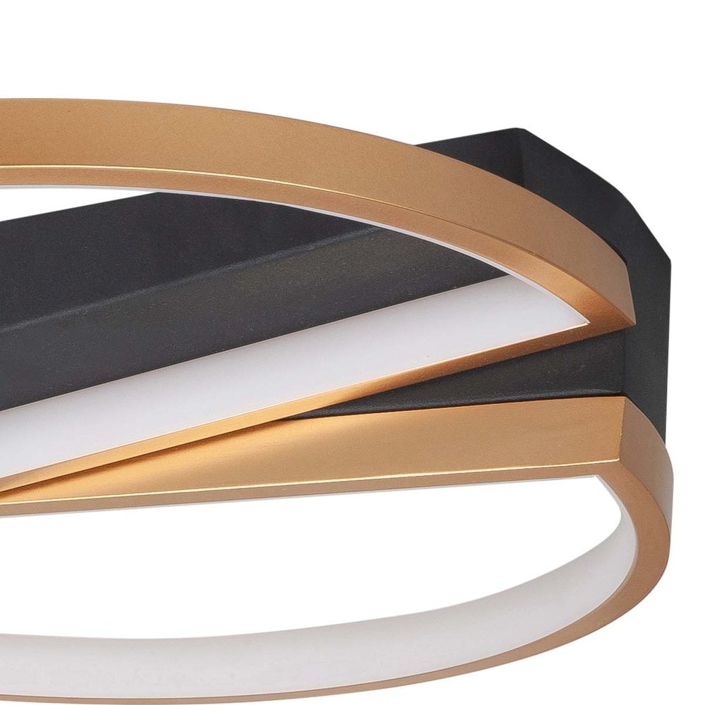 Highlight Plafondlamp Helios Ø 44 mat goud-zwart Highlight Plafondlamp Helios Ø 44 mat goud-zwart