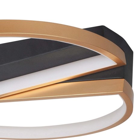 Highlight Plafondlamp Helios Ø 44 mat goud-zwart Highlight Plafondlamp Helios Ø 44 mat goud-zwart