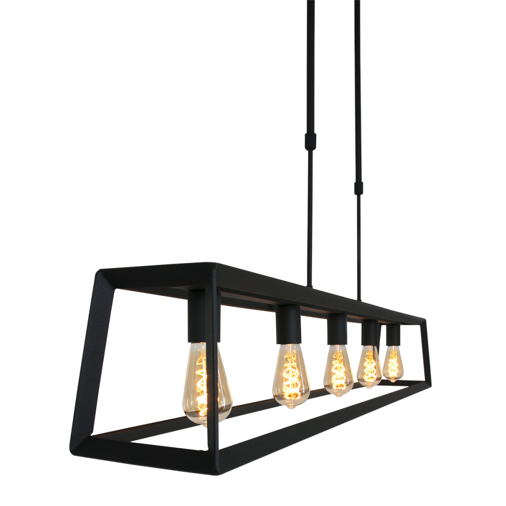 Mexlite Hanglamp mexlite buckley 2675zw zwart Mexlite Hanglamp mexlite buckley 2675zw zwart