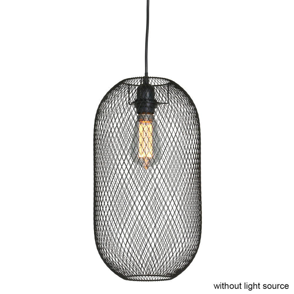 Mexlite Hanglamp mexlite bodine 2706zw zwart Mexlite Hanglamp mexlite bodine 2706zw zwart
