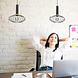 Mexlite Hanglamp mexlite aureole 3071zw zwart Mexlite Hanglamp mexlite aureole 3071zw zwart